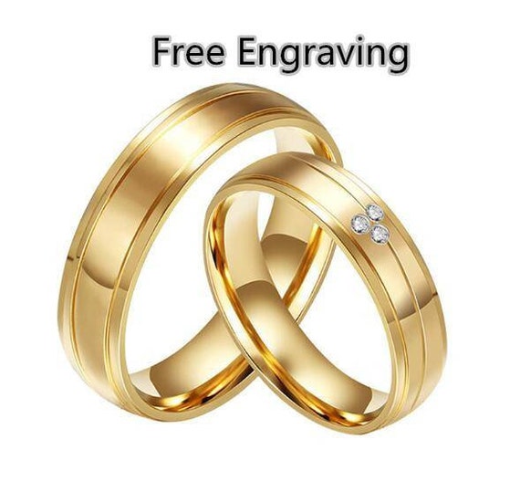 Stainless Steel Boyfriend Girlfriend Couple Ring With Stone Simple Black,  Gold, And Silver Colors Perfect Valentines Day Gift For Women KBR129 From  Moge_1, $8.05 | DHgate.Com