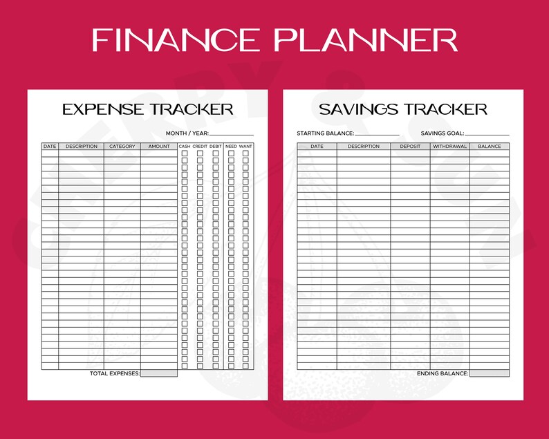 Printable Finance Planner Chic and Minimalist Bullet | Etsy