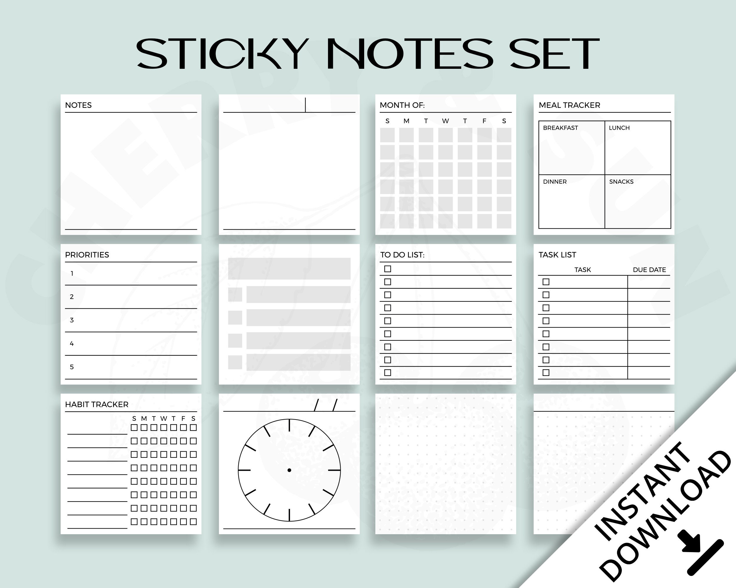 3x3 Custom Printed Mini Sticky Notes Caddy