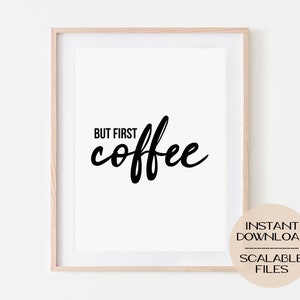 Printable but First Coffee Poster Digital Print - Etsy