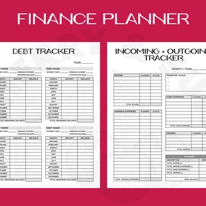 Printable Finance Planner Chic and Minimalist Bullet | Etsy