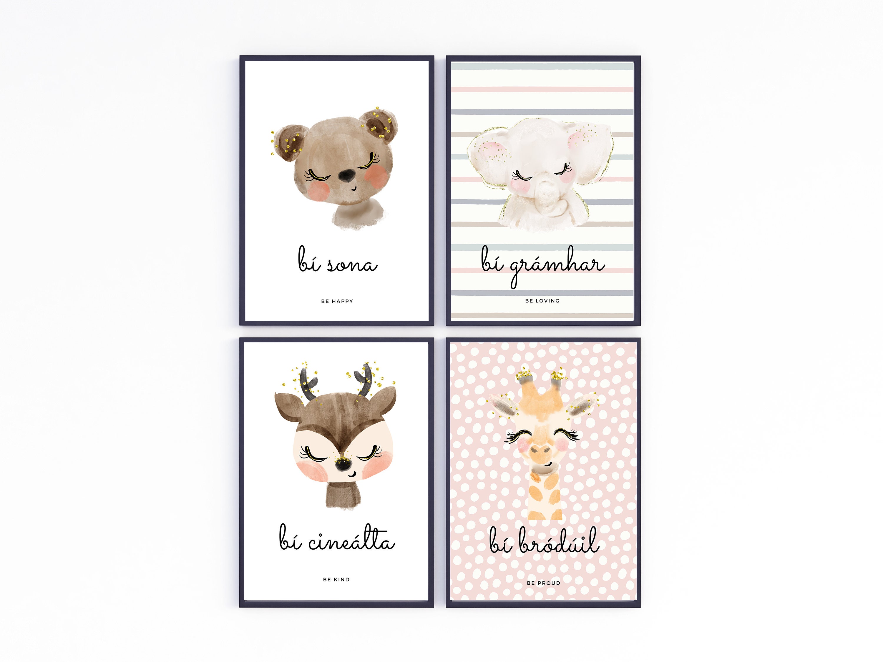Gaeilgeoir Beag Set (unframed), Irish-language Kids Prints, GAEILGE, …