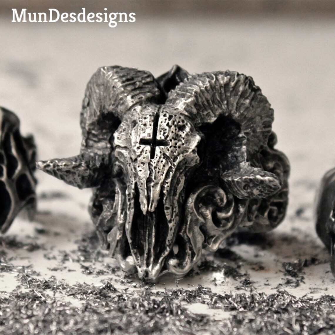 Satanic Demon ring Gothic Satanic Demon Sorath Skull Ring Men Etsy