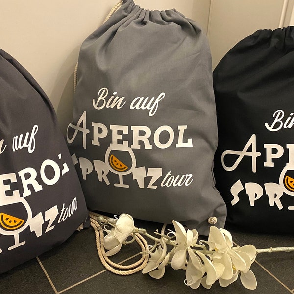 Aperol Spritztour Beutel Tasche Turnbeutel Geschenkidee