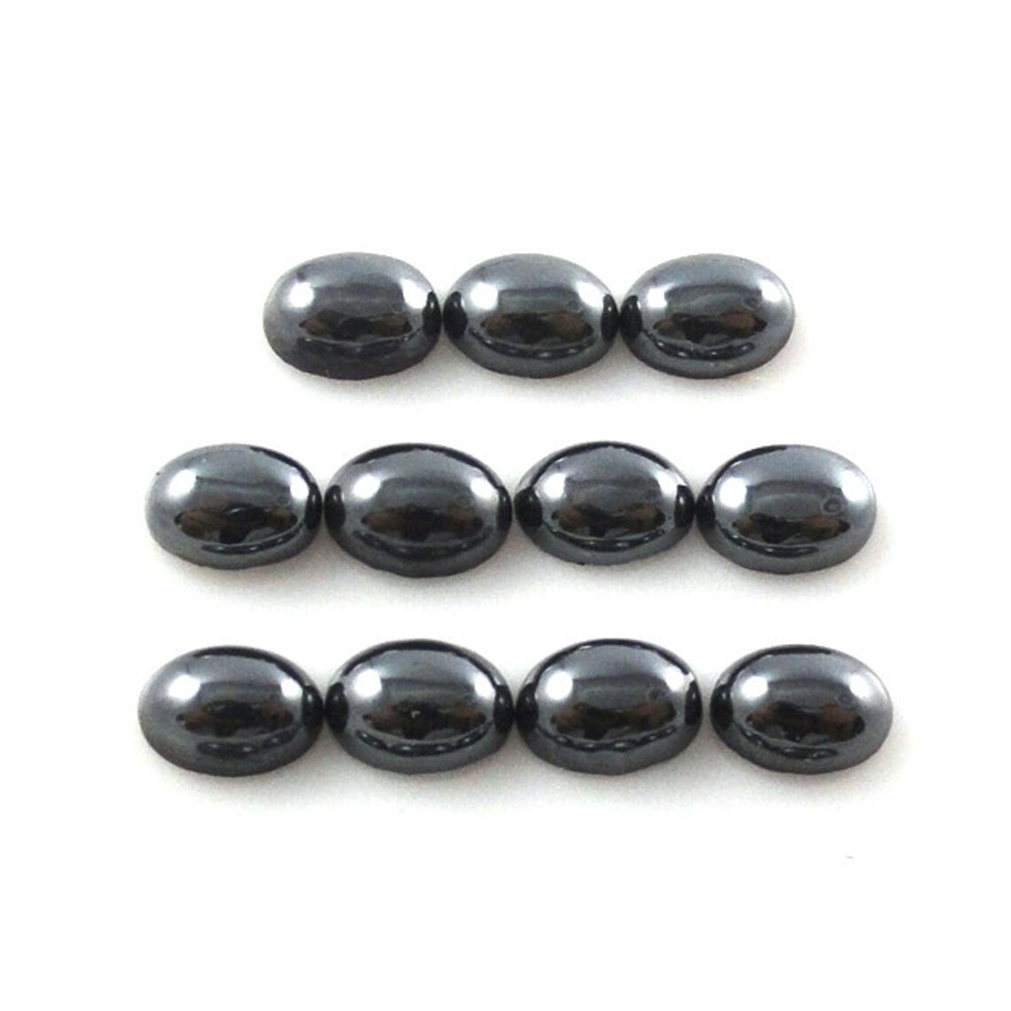 Natural Hematite Oval Cabochon Etsy