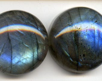 Natural Spectrolite Labradorite Round Cabochon: Loose Gemstone (3-20mm)