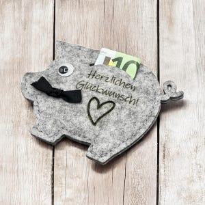 Gepersonaliseerd geldcadeau - geluksvarken - cadeauverpakking - kaart - cadeau-idee