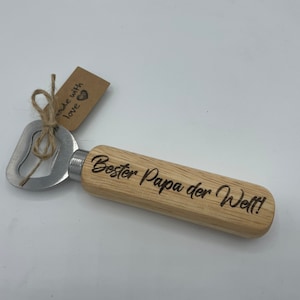 Bottle opener with individual engraving