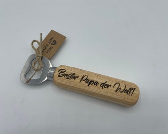 Bottle opener with individual engraving