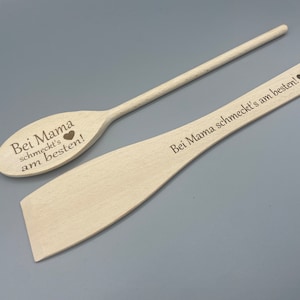 Wooden spoon set with personalized engraving