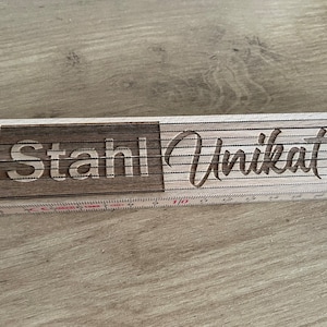 Folding ruler personalized with engraving made of beech wood image 9