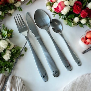 Cutlery set personalized - individual gift for wedding and celebration