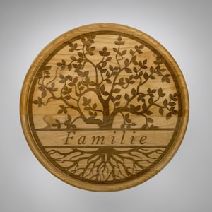 Cutting board personalized with tree of life