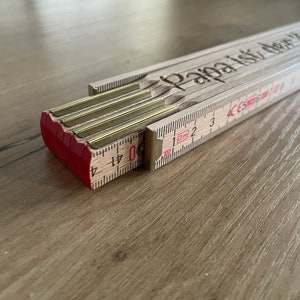 Folding ruler personalized with engraving made of beech wood image 3