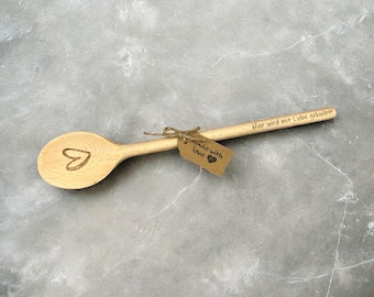 Cucchiaio di legno personalizzato con incisione