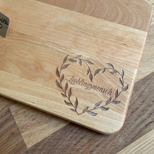 Planche à petit-déjeuner avec gravure individuelle en bois image 2