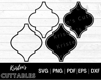 Arabesque Tile Shapes SVG - Christmas Ornament SVG - Winter SVG - Template Svg - Cut Files Cricut - Christmas Svg - Holiday Svg Silhouette