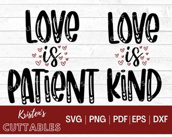 Clip Art Png Valentine S Day Svg Anniversary Sign Clip Art Love Is Kind Svg Romantic Quote Svg Love Is Patient Svg Over The Bed Sign Svg Jpeg Art Collectibles