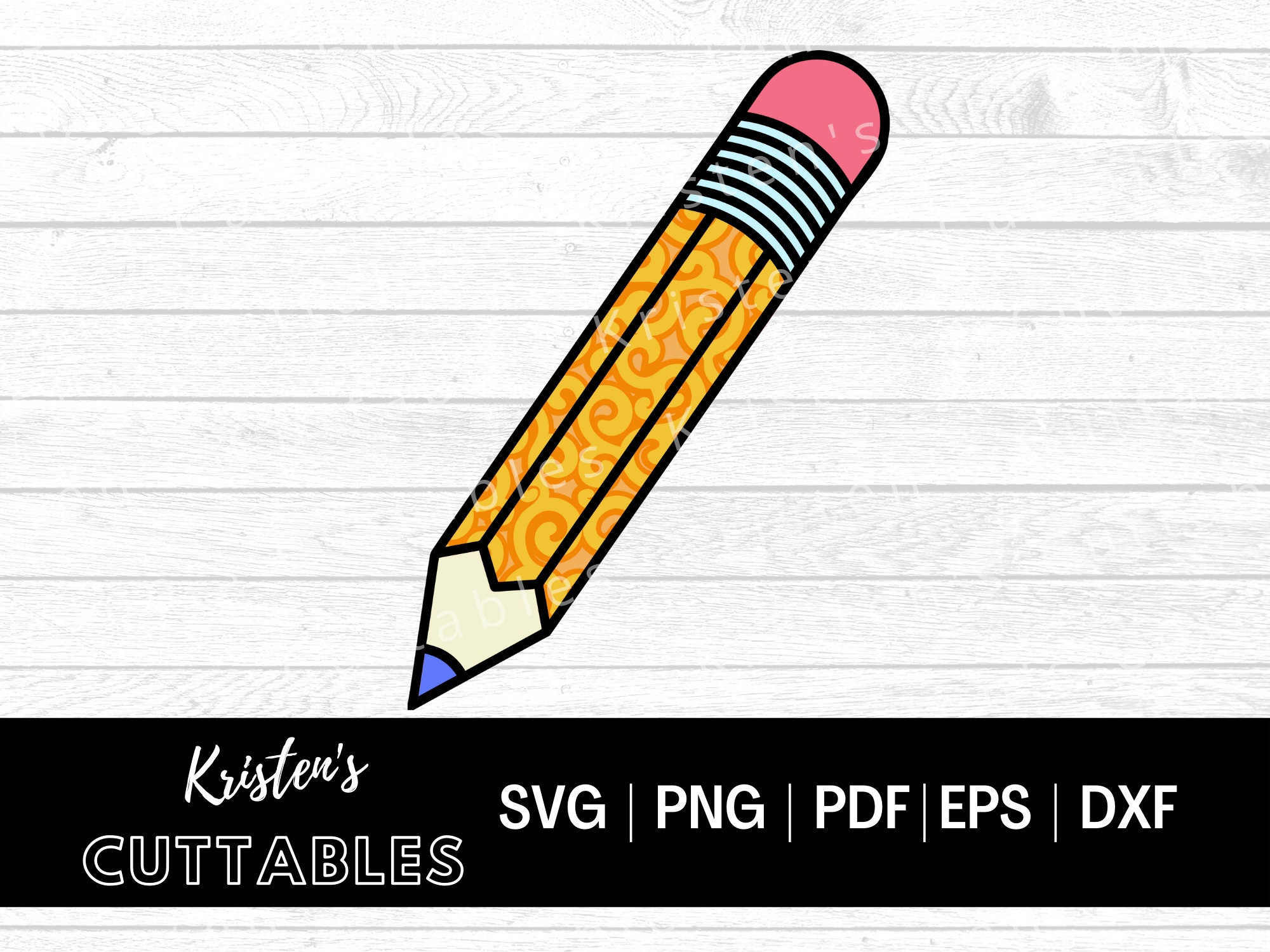 3D Pencil SVG - Teacher Appreciation SVG - Back to School PNG - Sign ...