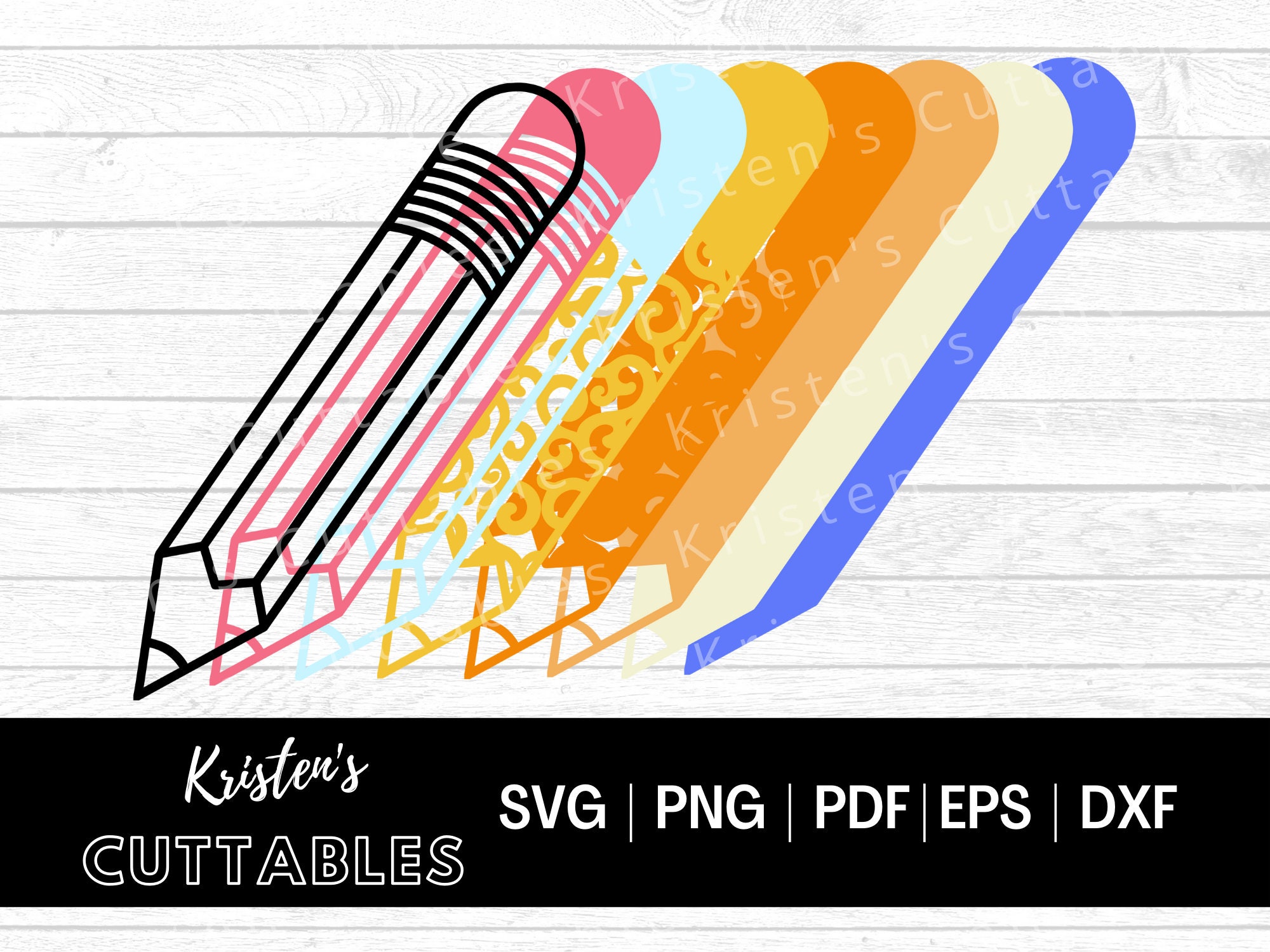 3D Pencil SVG - Teacher Appreciation SVG - Back to School PNG - Sign ...
