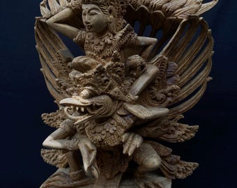 バリの手作り木製ガルーダ ウィスヌ彫刻、木彫り、バリ インドネシアの