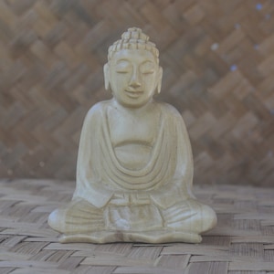 Wooden Buddha Statue Made in Bali Size 10 cm x 5 cm x 3 cm Wood Carving, Sculpture, Art from Bali Indonesia