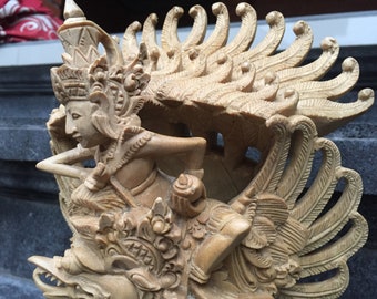 バリの手作り木製ガルーダ ウィスヌ像木彫り、彫刻、バリ島のアート