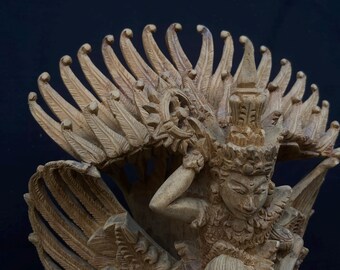 バリの手作り木製ガルーダ ウィスヌ彫刻、木彫り、バリ インドネシアの