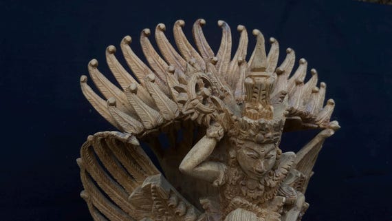 バリの手作り木製ガルーダ ウィスヌ彫刻、木彫り、バリ インドネシアの