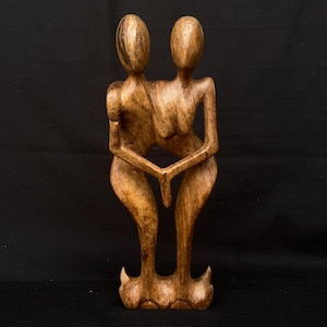 Escultura abstrata feita à mão em Bali 7 Tamanho da escultura em madeira 30 cm x 11 cm x 4 cm Escultura em madeira, arte de Bali, Indonésia