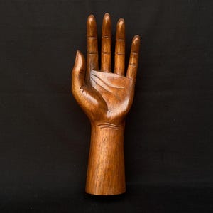 Escultura de madeira balinesa em forma de mão Tamanho 30 cm x 12 cm x 7 cm Escultura em madeira, escultura, arte de Bali, Indonésia
