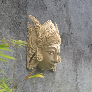 Balinese Handmade Female Dancer Wooden Sculpture Size 33 cm x 27 cm x 13 cm Wood Carving, Sculpture, Art from Bali Indonesia