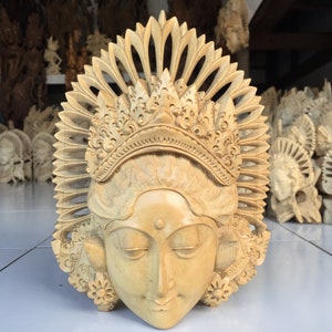 Balinese Handmade Wooden Janger Statue 25.5x19x8.5 cm Statue Wood Carving, Sculpture, Art from Bali Indonesia