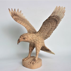 Balinese Handmade Eagle Wooden Sculpture Size 25 cm x 25 cm x 25 cm Wood Carving, Sculpture, Art from Bali Indonesia