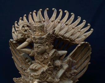 バリの手作り木製ガルーダ ウィスヌ彫刻、木彫り、バリ インドネシアの