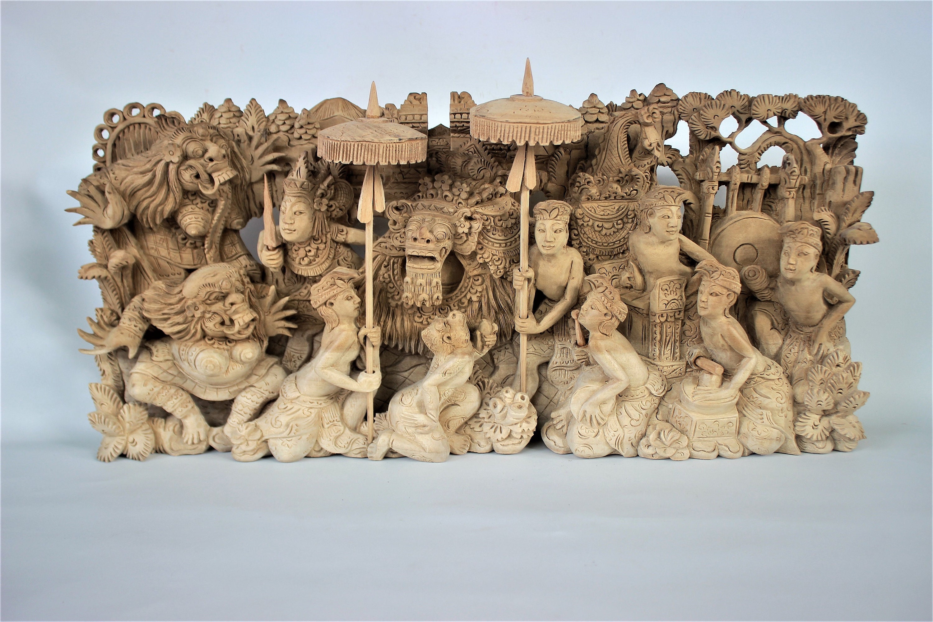 Unique Wood Sculpture from Indonesia - Family Love
