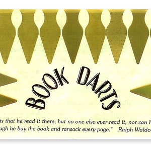 Book Darts, 12 - Count pack - Brass