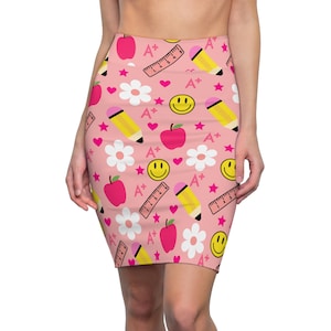 Saia de professora, saia de professora da moda, saia lápis, saia fofa de professora, roupa de professora, saia retrô de professora, roupa de primeiro dia de aula