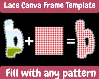 Lace Canva Frame Template Alphabet,Lace Canva Frame Alphabet,Fill in Alphabet, Editable Canva Letters,Doodle Alphabet Frame,Digital Download