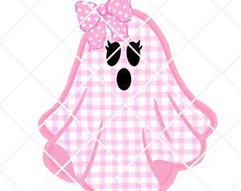 Preppy Ghost png,Grandmillenial Ghost png,Preppy Halloween,Cute Ghost png,Coquette Ghost png,HandDrawn,Spooky png,Gingham,Girly Ghost,Trendy