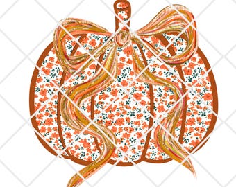 Preppy Fall png, Floral Fall Pumpkin png,Ditsy Floral Fall png,Autumn png,Coquette Fall png, Trendy Fall png,Brushstroke Fall png, Pumpkin