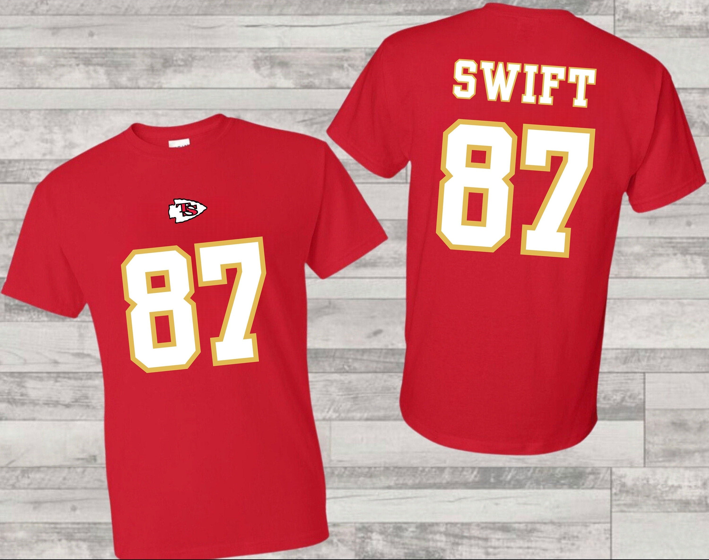 Red Jersey Shirt Chief Jersey Shirt Jersey Shirt Kelce - Etsy