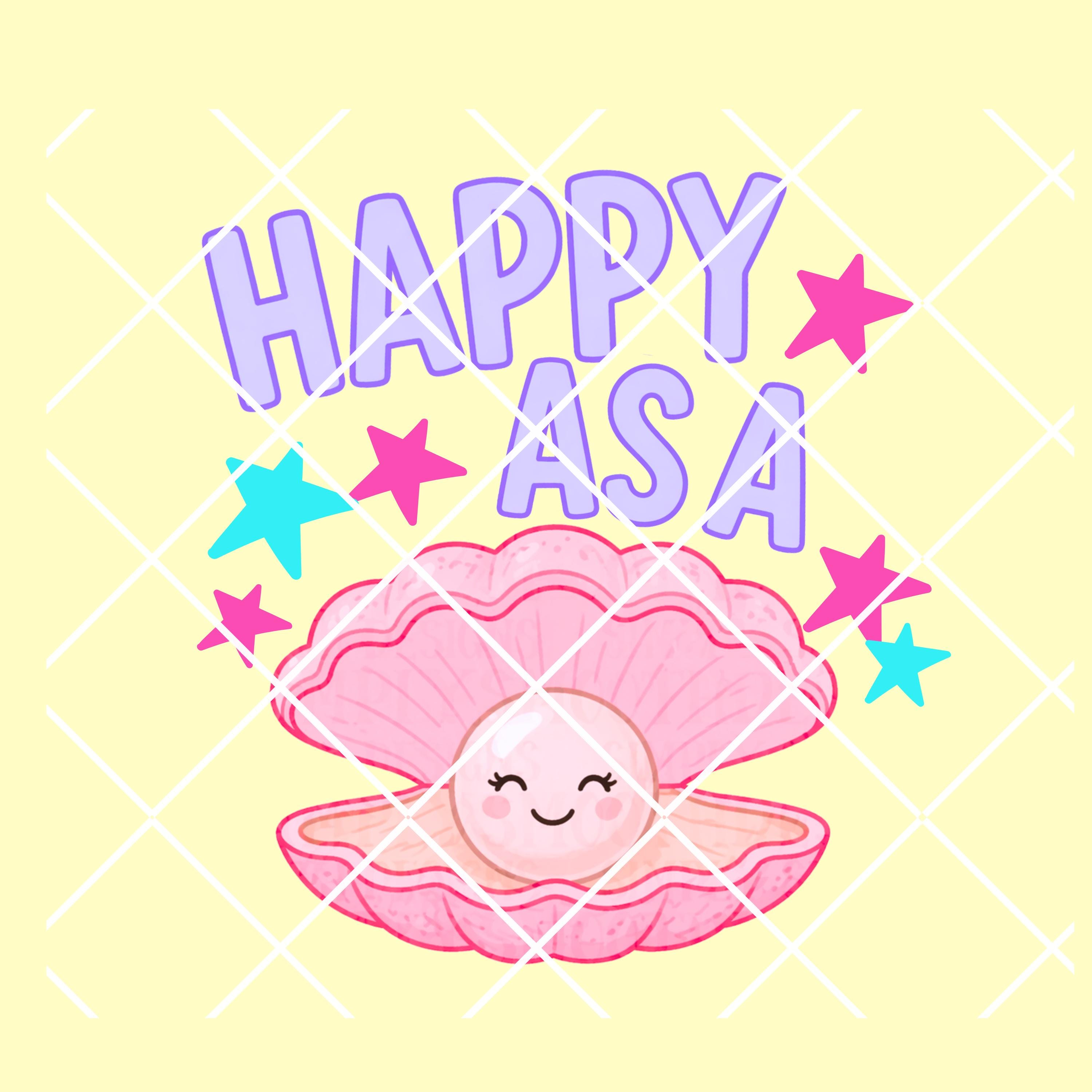 Happy as A Clam Png, Funny Clam Png, Funny Animal Png, Trendy Stripe ...