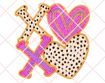 Coquette Yarn Valentines XOXO PNG, Trendy Valentine's Day, Pink Valentine, Girly Checkered Bow Png, Vday Sublimation Design,Digital Download