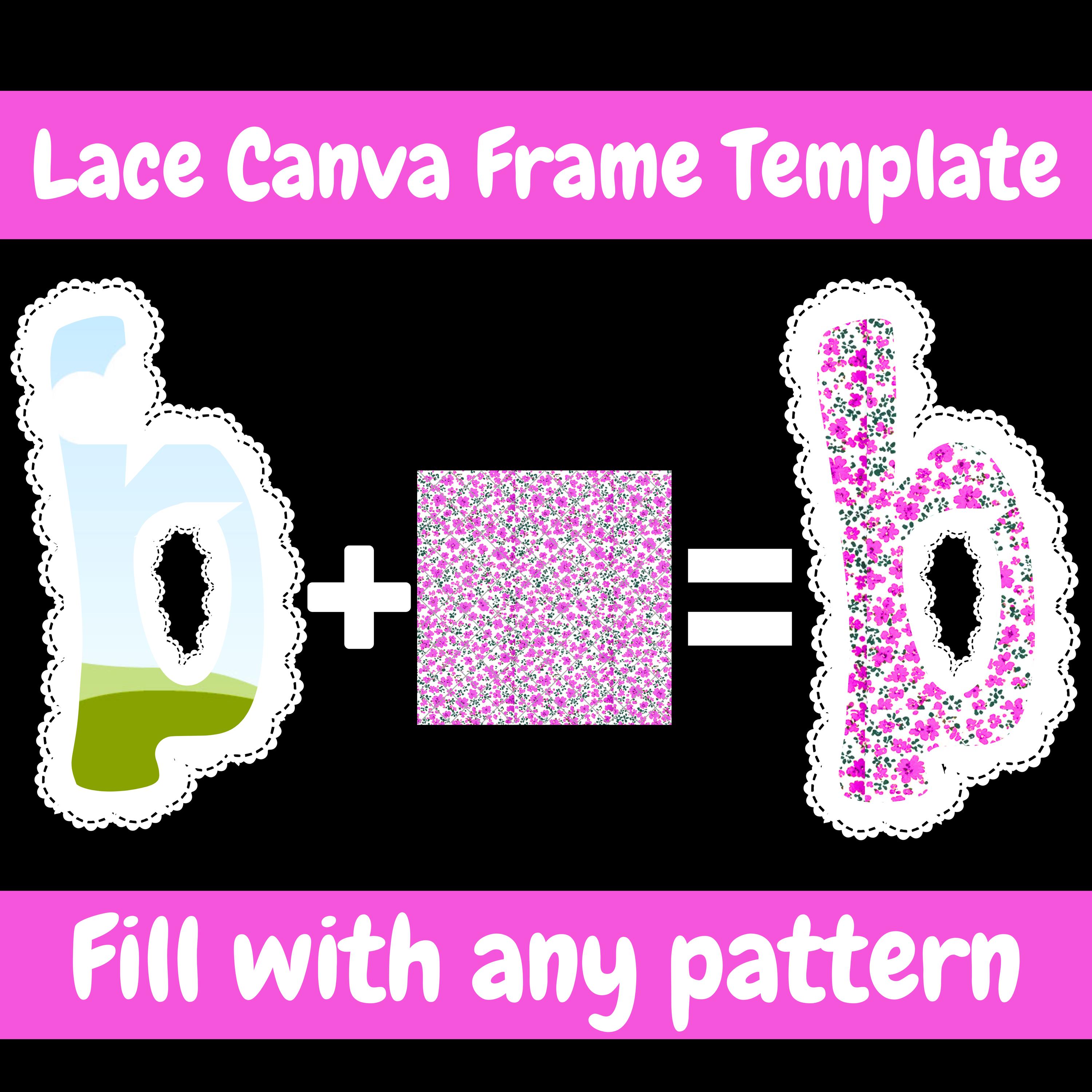 Lace Canva Frame Template Alphabet,Fill in Alphabet,Lace Canva Frame Alphabet, Editable Canva Letters,Doodle Alphabet Frame,Digital Download