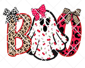 Leopard Checkered Ghost png,Preppy Ghost png,Preppy Halloween,Cute Ghost png, Coquette Ghost,Spooky png,Boo png,Girly Ghost png,Cherry Ghost