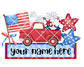 July 4th Kids Name png, Toddler 4th of July png, Watercolor 4th of July, Independence Day Png, Patriotic Name Plate png,4th of July Monogram