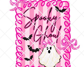 Preppy Ghost png, Coquette Ghost png, Brushstroke Fall png, Girly Fall,Preppy Halloween png, Hand Drawn png, Cute Ghost, Spooky png, Trendy