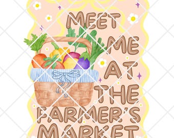 Farmer's Market png, Garden Vegetables png, Gardening png, Cute Farmers Market Garden Sublimation PNG, Gardening png, Coquette Garden png