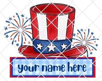 July 4th Kids Name png, Toddler 4th of July png, Watercolor 4th of July, Independence Day Png, Patriotic Name Plate png, Boy 4th of July